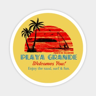 Red Sun - Playa Grande Magnet